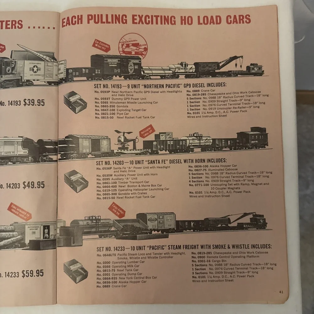 Original 1963 Lionel Trains Consumer Catalog Postwar 027 Super O HO Racing